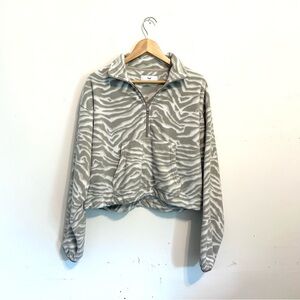 TNA Gray Zebra Print Jacket